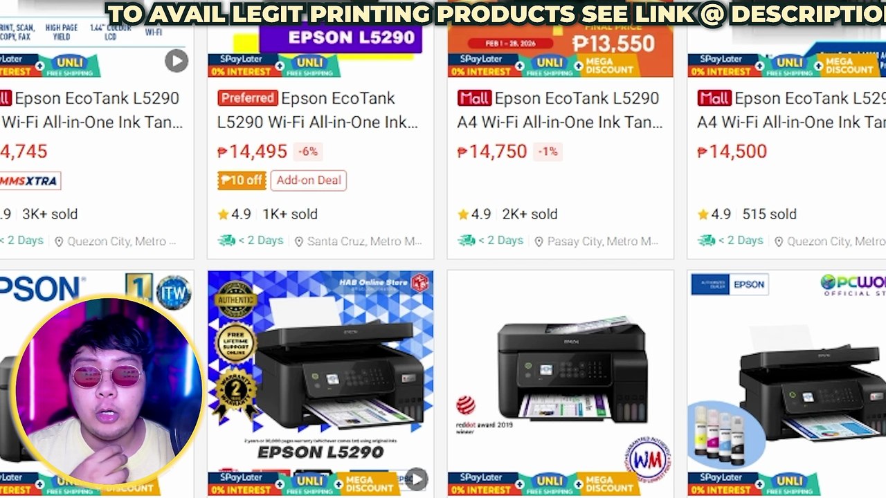 EPSON L5290 NGAYON 2026: OK PA BA SA PRINTING B...