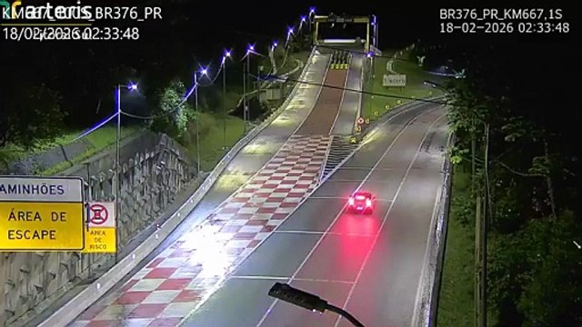Caminhão fica sem freios, motorista pensa rápido e manobra evita acidente na BR-376