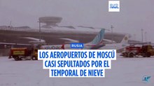 Una fuerte nevada azota Moscú y retrasa más de un centenar de vuelos