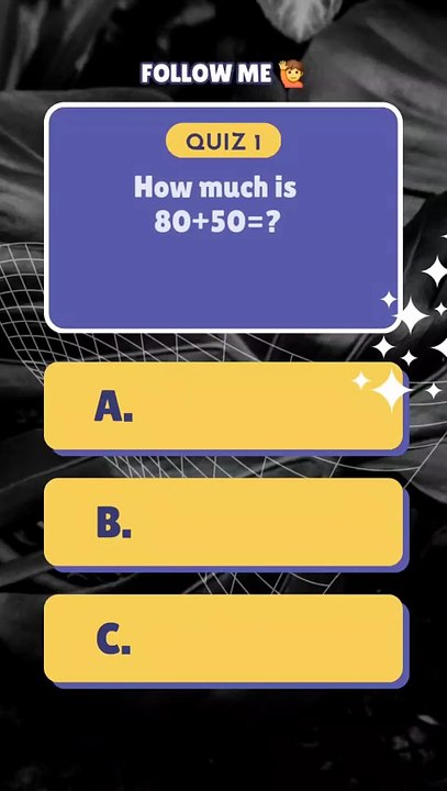 How much is the 80+50=? #quiz #trivia