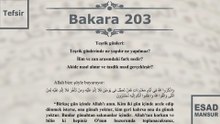 Esad Mansur - Bakara Suresi Tefsiri 203