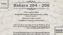 Esad Mansur - Bakara Suresi Tefsiri 204-206