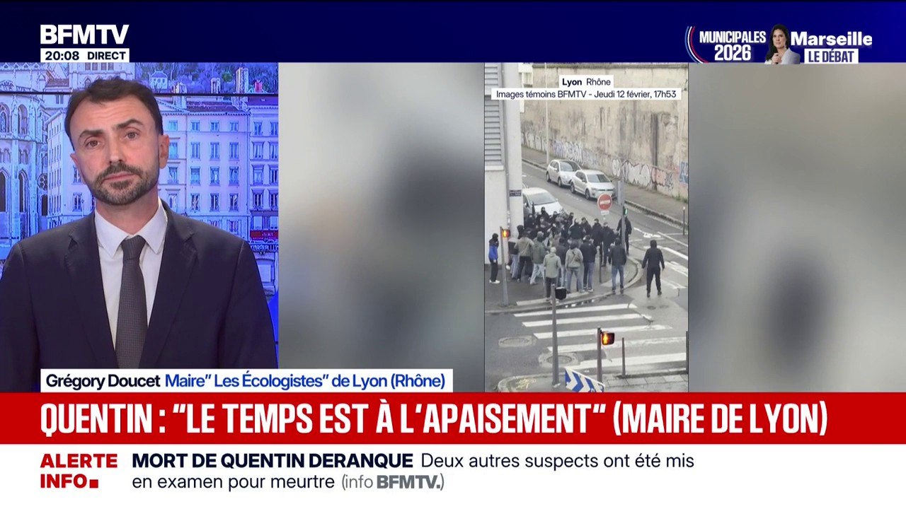 Afficher le portrait de Quentin Deranque sur le fronton de la mairie? "Ce n'est tout simplement pas le moment et certainement pas une bonne idée", estime Grégory Doucet, maire de Lyon