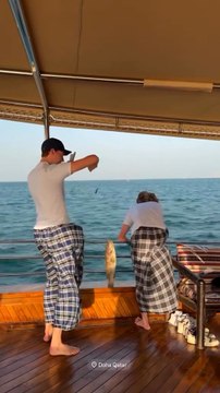 Nadie lo esperaba: Alcaraz disfruta de un día de pesca con Sinner, Medvédev y Rublev en Doha