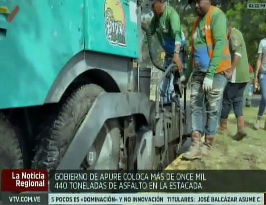 Apure | Gobierno regional coloca más de 11 mil toneladas de asfalto en La Estacada