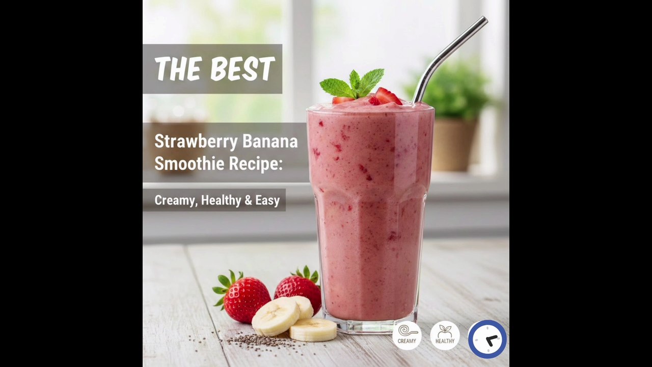 The Best Strawberry Banana Smoothie Recipe: Creamy, Healthy & Easy