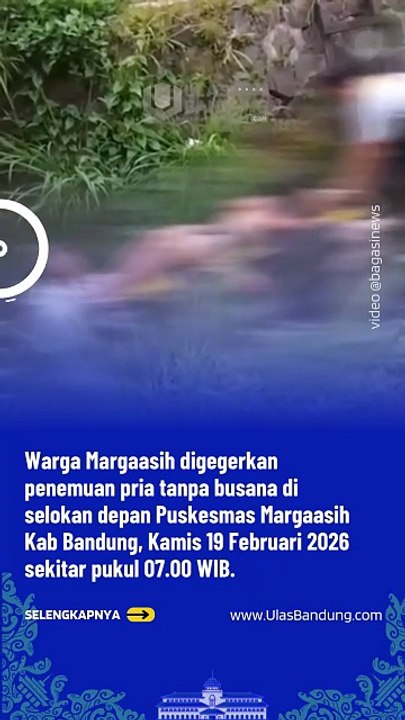 Pria Tanpa Busana Ditemukan Tak Sadarkan Diri di Selokan Depan Puskesmas Margaasih Kabupaten Bandung