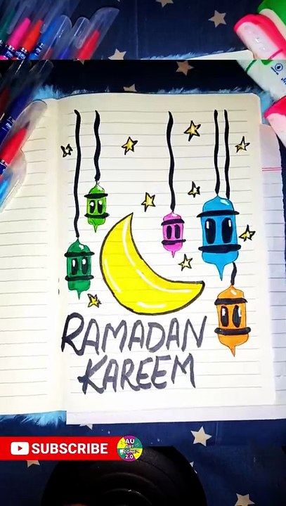 🌙 Ramadan Mubarak Drawing | Easy Drawing ✨ #shorts #art #drawing #creativepassion #painting