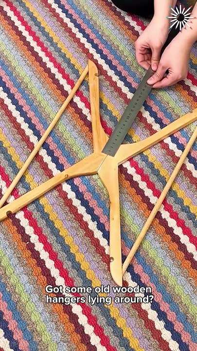 Modern table made from DIY hangers