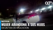 Mujer abandona a sus hijos en un taxi de aplicación