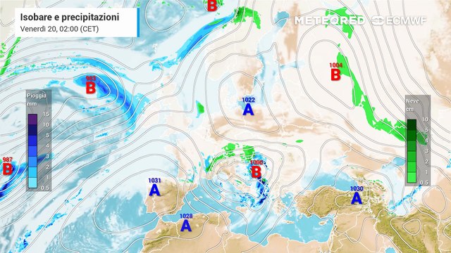 Dopo tante perturbazioni atlantiche ecco l'anticiclone, fine febbraio 2026 con anticipo di primavera.