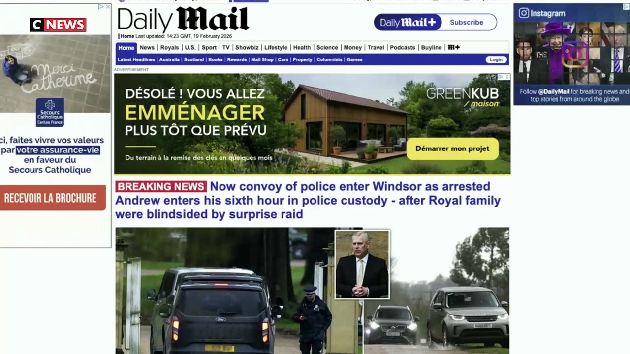 Affaire Epstein : Le Prince Andrew arrêté puis libéré pour soupçons de «faute dans l'exercice de fonctions officielles»