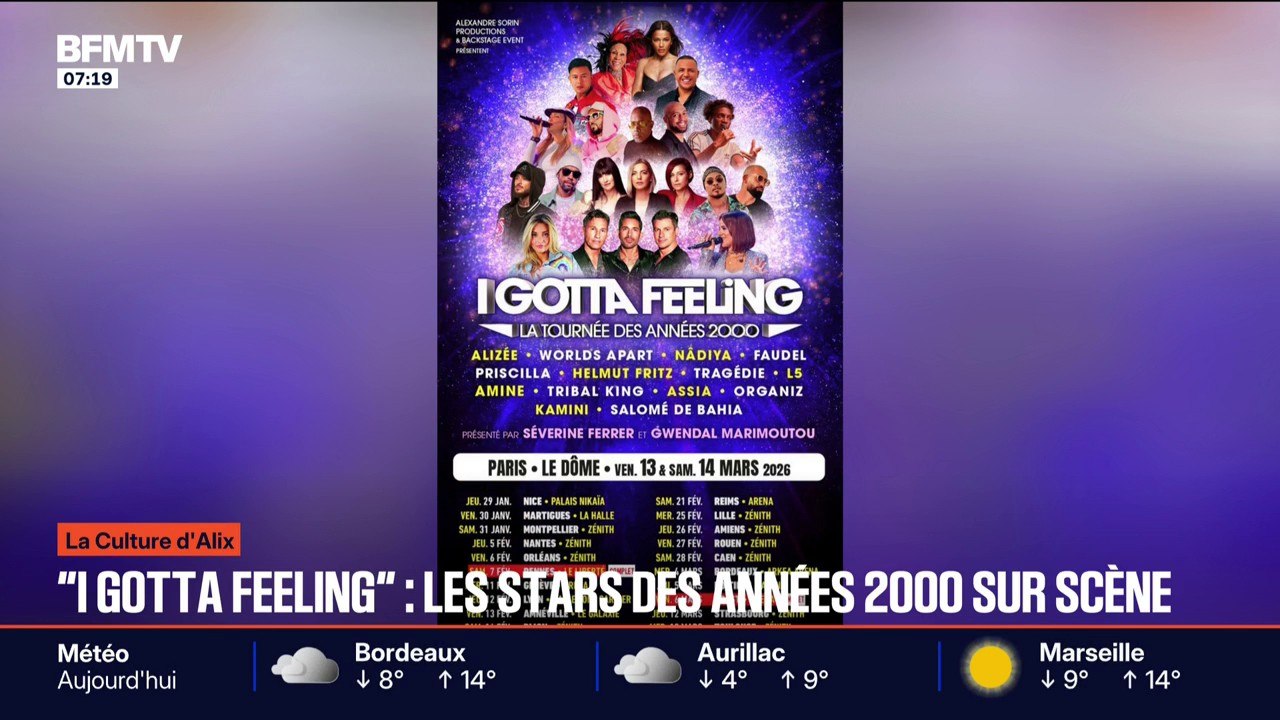 LA CULTURE D'ALIX: La tournée "I gotta feeling" surfe sur la nostalgie et réunit les artistes cultes des années 2000