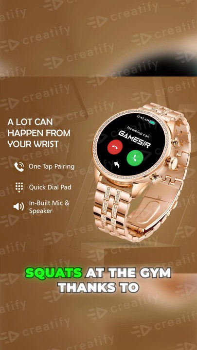 GameSir Gen 9 Rose Gold Smartwatch Review | Bluetooth Calling & Fitness Tracker ⌚✨