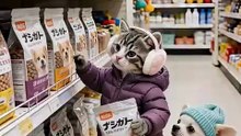 AI cat Popotan takes care of Chihuahua today