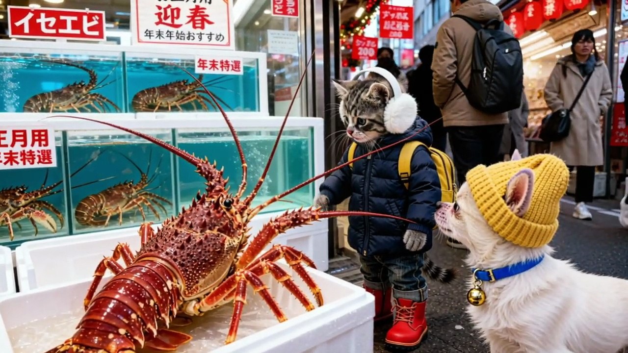 AI cat Popotan goes shopping for New Year's gifts