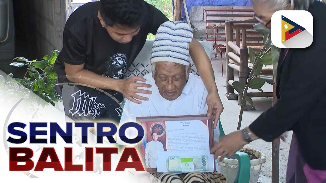 Centenarian sa Taguig City, nakatanggap ng P100K cash gift mula sa pamahalaan; senior citizens na 80-95 years old, nakatanggap din ng P10K cash gift | ulat ni Bernard Ferrer