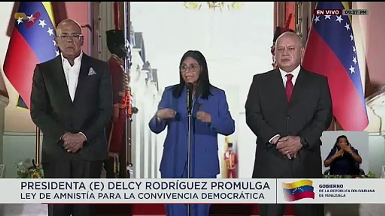Venezuela aprueba por unanimidad la histórica ley de amnistía: "Hay que saber pedir perdón"