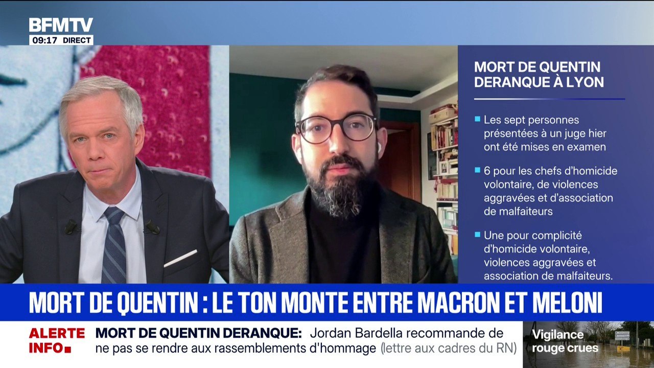 Mort de Quentin: la Première ministre italienne surprise par la réponse d'Emmanuel Macron à son message de réaction à la mort de Quentin