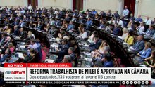 Câmara da Argentina aprova reforma trabalhista de Milei