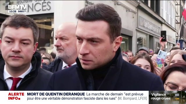 Marche en hommage à Quentin Deranque: Le RN ne participe pas à des manifestations avec lesquelles nous n'avons pas de liens directs avec les organisateurs , précise Jordan Bardella