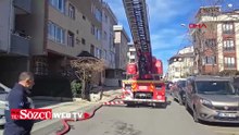 Sancaktepe'de 4 katlı binada yangın