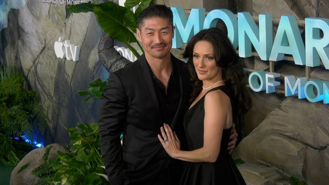 Brian Tee and Mirelly Taylor attend the world premiere of Apple's Monarch: Legacy of Monsters season 2