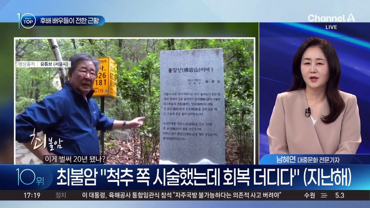 ‘국민 아버지’ 최불암, 건강에 ‘빨간불’?