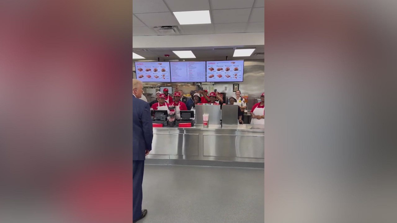 President Trump Orders Hamburgers From The Varsity Before Heading Back on Air Force One