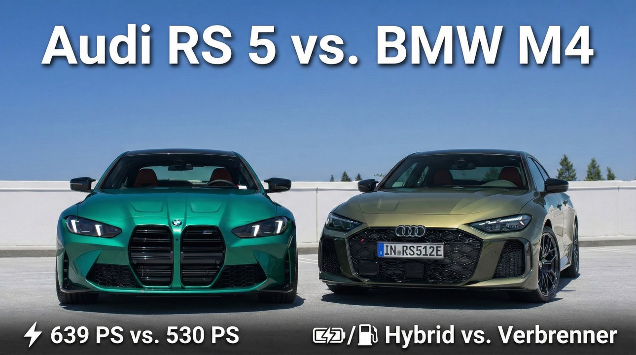 2026 Audi RS 5 Limousine (B10) vs. 2025 BMW M4 Competition (G82)
