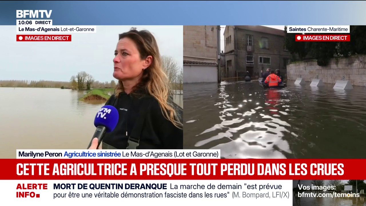 Crues: une agricultrice a vu son exploitation recouverte à 80% d'eau dans le Lot-et-Garonne