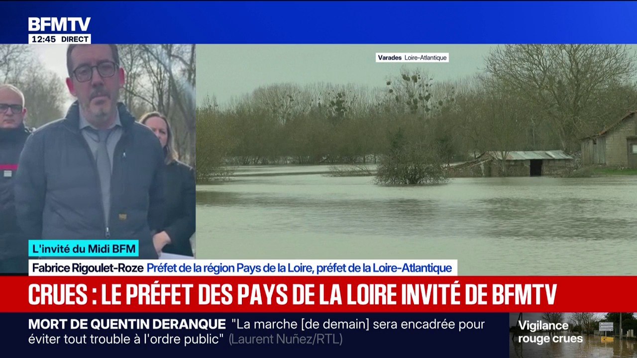 Crues: "14 communes ont déclenché leur plan communal de sauvegarde", déclare Fabrice Rigoulet-Roze, préfet de la Loire-Atlantique