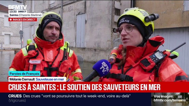 Crues: Certains habitants sont choqués, d'autres ont l'habitude , explique un sauveteur en mer venu évacuer les habitants de Saintes