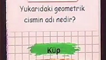 Geometrik Cisimler - 3. Sınıf Matematik #Shorts