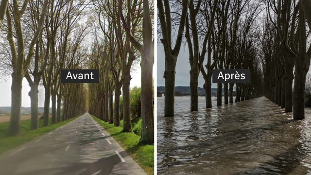 5 avant/après saisissants des inondations dans l'ouest de la France