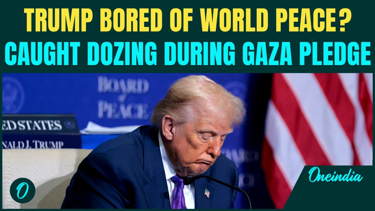Trump Falls Asleep During $10B Gaza Board of Peace Event — Tired of Global Negotiations?