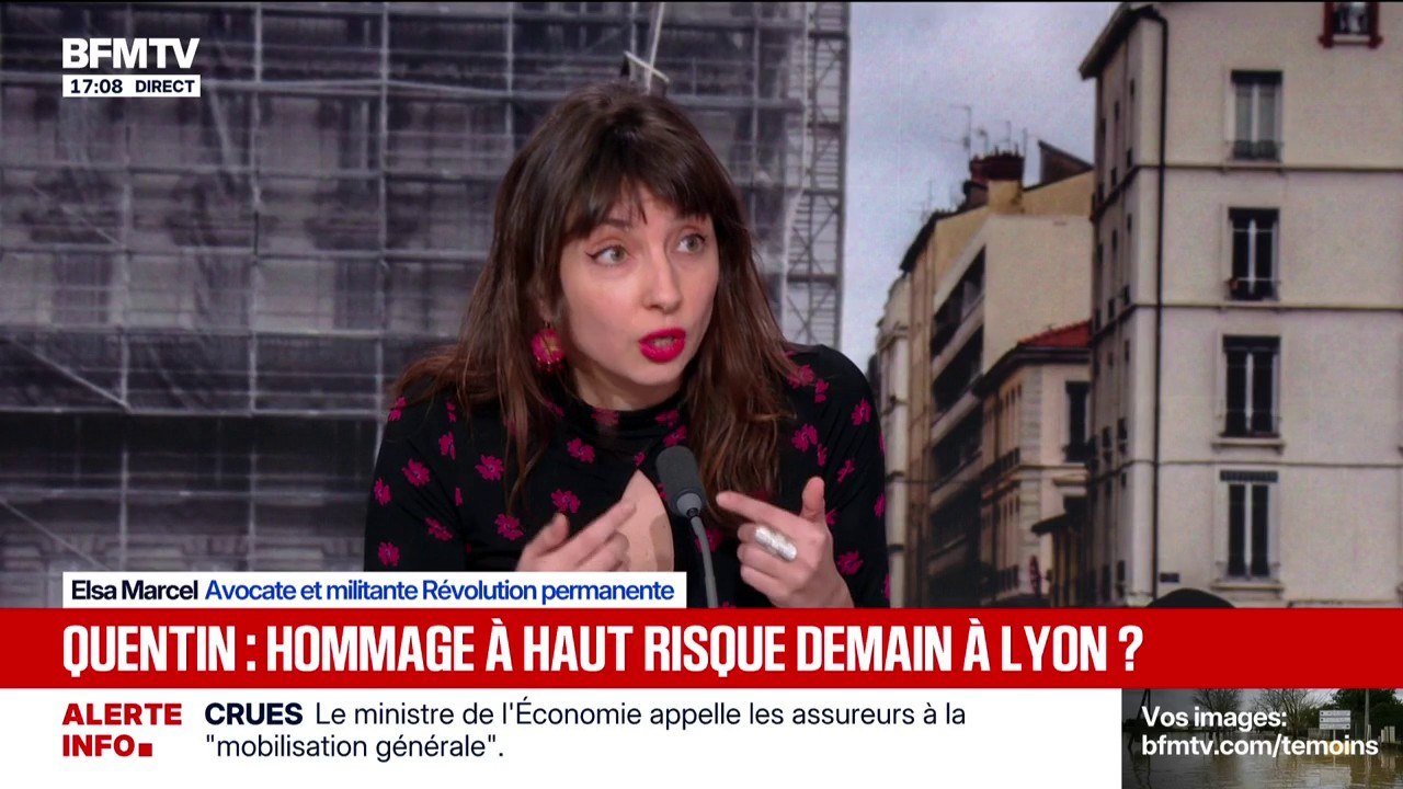 Hommage à Quentin Deranque: "Je ne parlerai même pas d'hommage mais de défilé de tous les néonazis", estime Elsa Marcel, avocate et militante à Révolution permanente