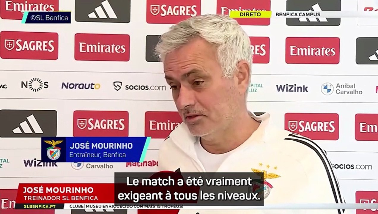 Affaire Vinicius/Prestianni - Mourinho : "Difficile à gérer émotionnellement tout ce qui se passe"