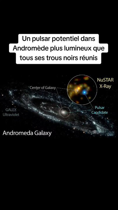 Un pulsar potentiel dans Andromède plus lumineux que tous ses trous noirs réunis#espace#pulsar#fyp