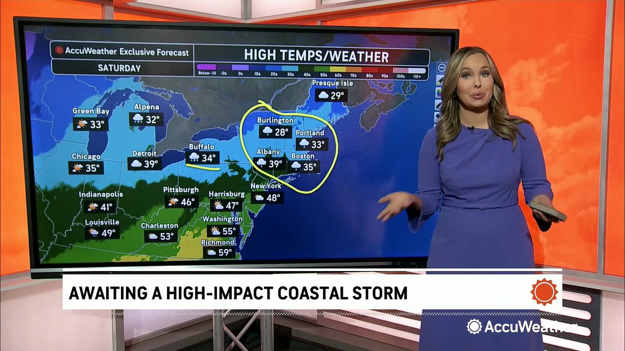 Strengthening storm could slam coastal areas of the Northeast with deep snow