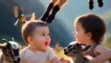 Little_Hearts_Playing_in_Paradise_🏔️👶🐐🐦(480p)