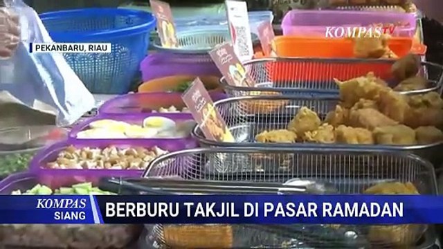 Bubur Candil Jadi Primadona Warga saat Berburu Takjil, Begini Suasana Pasar Ramadan di Pekanbaru