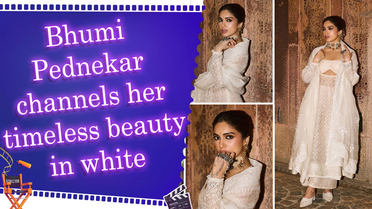 Bhumi Pednekar radiates grace in a white traditional outfit, pens romantic Hindi caption