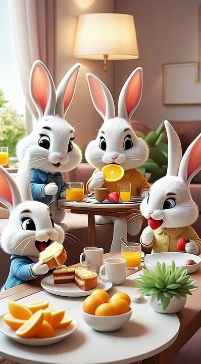 🐰 Rabbit Iftari Party 🌙 | Ramadan Special Cartoon #Shorts