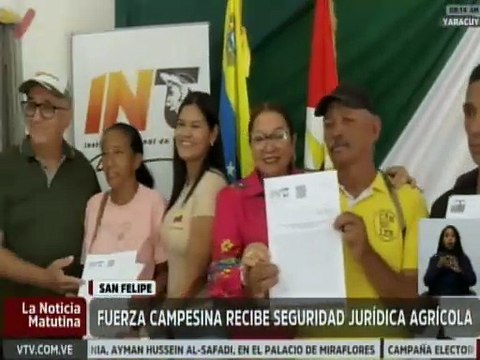 Más de 250 campesinos de Yaracuy recibieron sus títulos de propiedad de tierras
