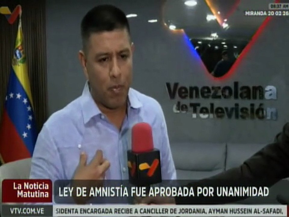 Pedro Infante: La Ley de Amnistía refleja la voluntad absoluta del gobierno y la sociedad venezolana