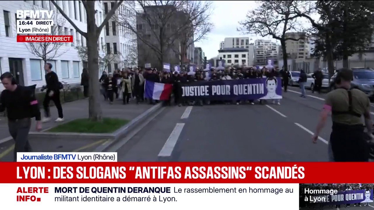 Mort de Quentin Deranque : quelques tensions ont été observées dans le cortège à Lyon