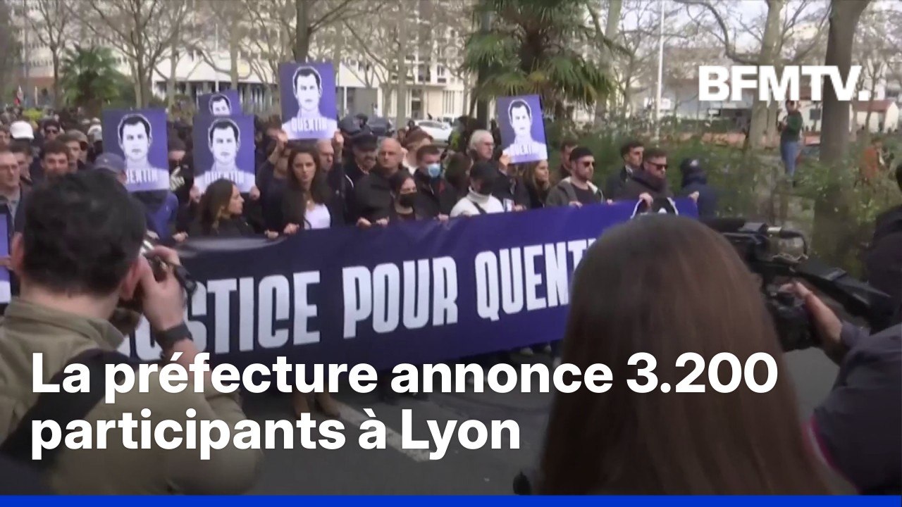 La marche en hommage à Quentin touche à sa fin à Lyon, la préfecture annonce 3.200 participants