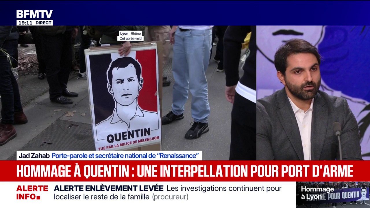 Marche pour Quentin Deranque: "En 2026 en France, ce n'est pas normal qu'un jeune soit tué pour ses idées", explique Jad Zahab, porte-parole de Renaissance