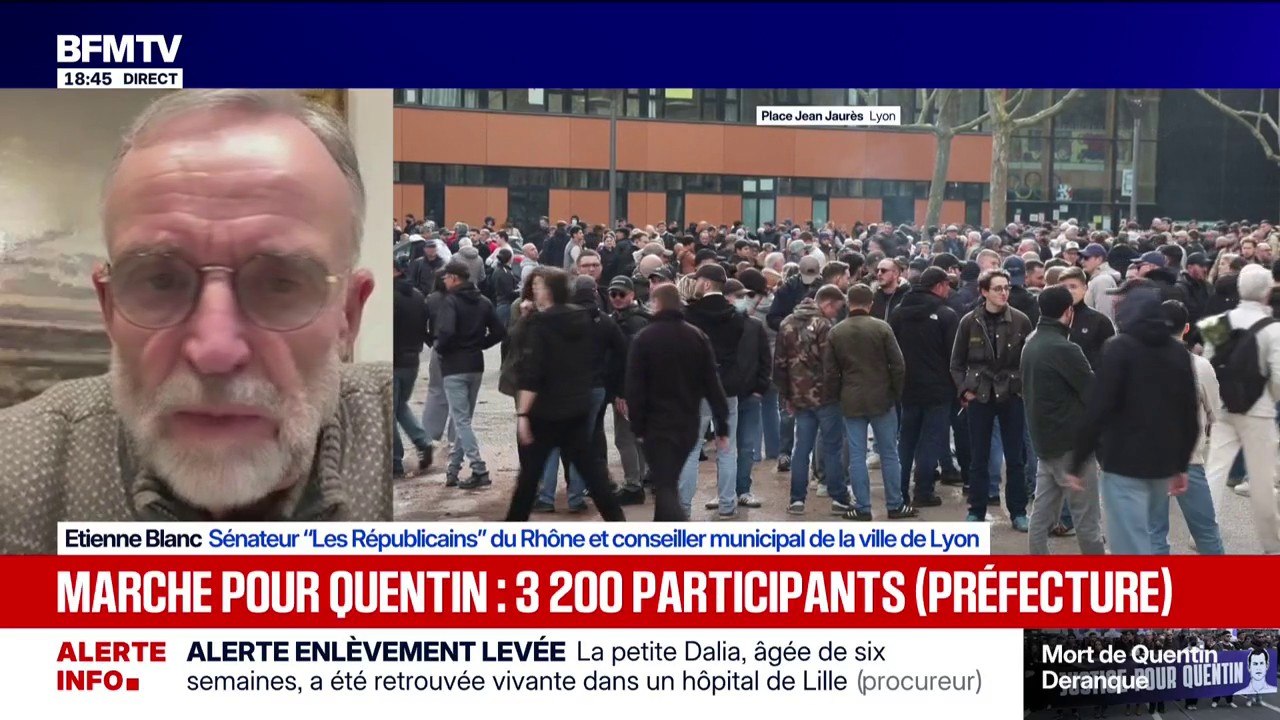 Hommage à Quentin Deranque : "La marche s'est passée dans de très bonnes conditions", explique Étienne Blanc, sénateur (LR) du Rhône